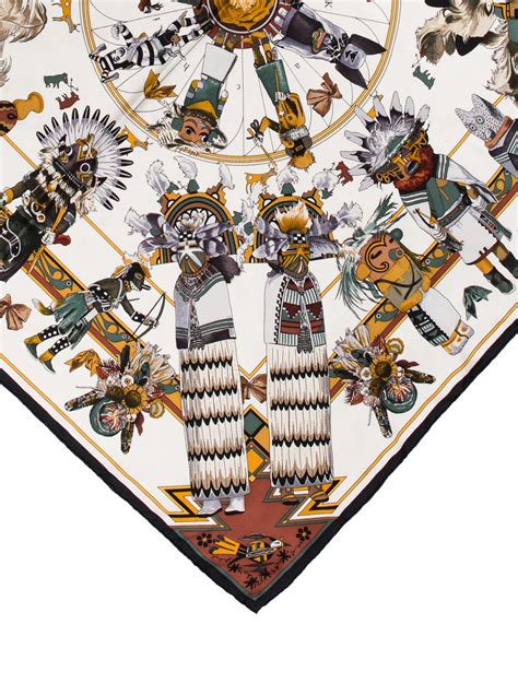 kachinas silk scarf.